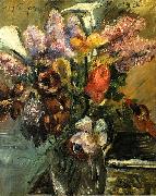 Lovis Corinth Tulpen, Flieder und Kalla oil painting on canvas